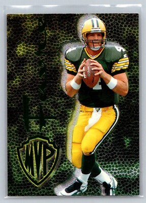 #ad 1996 SkyBox Impact #1 Brett Favre Brett Favre MVP Series Foil HOF Packers