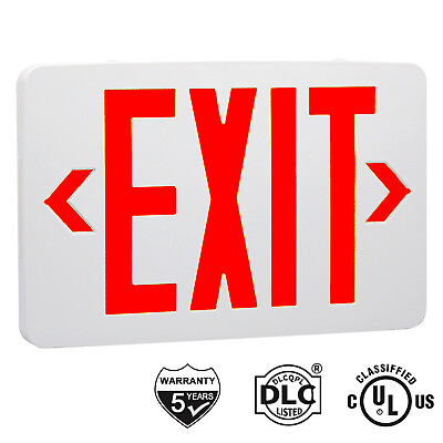 #ad Red LED Emergency Exit Light Sign AC 120V 277V LED Lamp ABS Fire Resistance UL