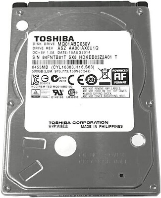 #ad Toshiba SATA III 2.5quot; MQ01ABD050V 500GB Internal Hard Drive 5400RPM for Notebook