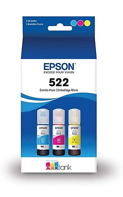 #ad EPSON 522 EcoTank Ink Ultra high Capacity Bottle Color Combo Pack T522520 S