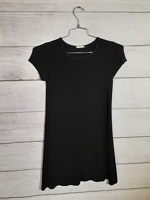 #ad Olivia Rae Womens Small Black Light Soft Tee T Shirt Dress EUC