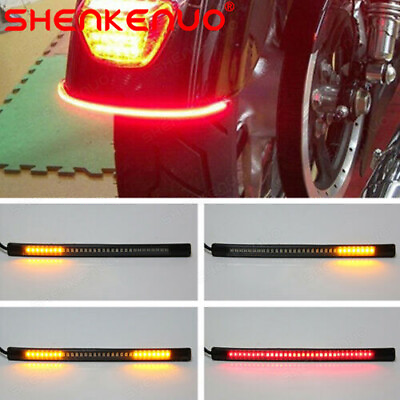 #ad Universal Motorcycle Rear Tail light Turn Signal Brake Running Light Led Strip