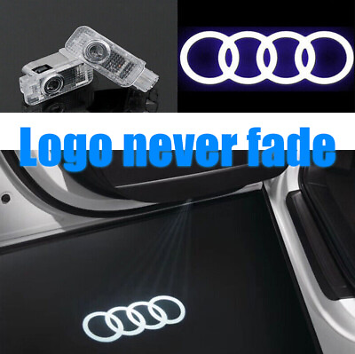 #ad #ad 2Pcs Audi 3D LOGO GHOST LASER PROJECTOR DOOR UNDER PUDDLE LIGHTS FOR AUDI A4