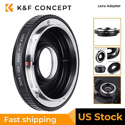 #ad FD to EOS Adapter Kamp;F Concept Lens Mount Adapter for Canon FD FL Lens to EF EOS