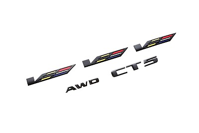 #ad 5pcs Black For 2020 2023 AWD CT5 V Series Emblem Badge Upgrade GM 85104907