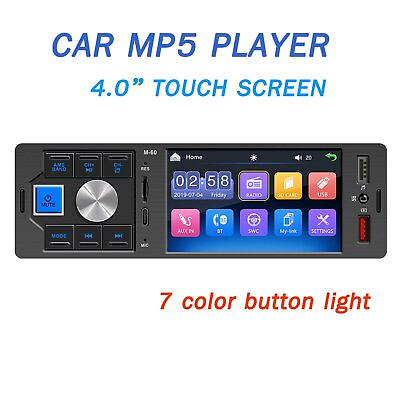 #ad 4quot;Touch Screen Car MP5 Player HD Dual USB BT Hands free FM Radio Reversing Video