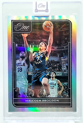 #ad 99 Malcolm Brogdon 2021 22 One and One Silver Holo Encased SP Pacers #14