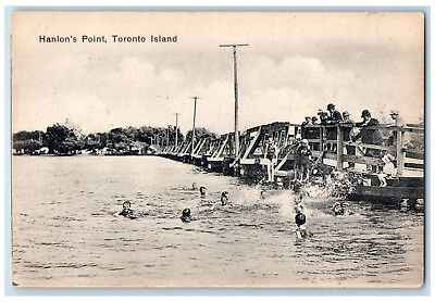 #ad #ad Toronto Island Ontario Canada Postcard Bathing Scene Hanlon#x27;s Point c1920#x27;s