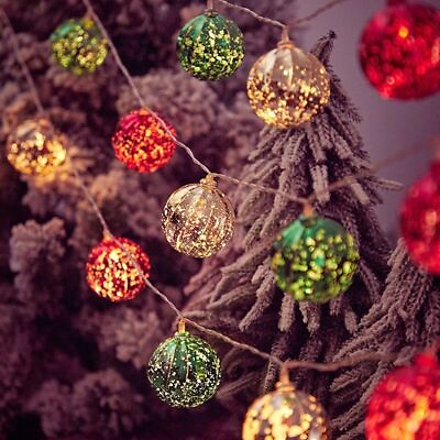 #ad Christmas Light Ball Tree Hanging Pendant Ornament Decoration Home Party Supply