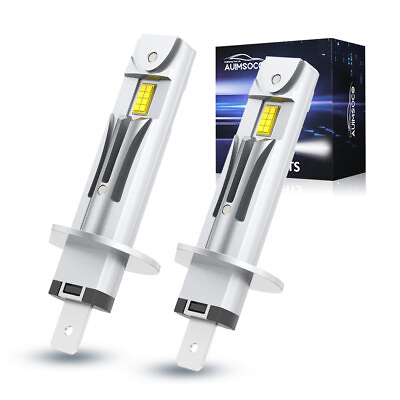 #ad 2* H1 LED Headlight Bulbs Conversion Kit High Low Beam 1000W 10000K Super White