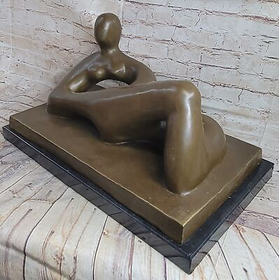 #ad Hand Made Large Abstract Woman Female Genuine Solid Bronze By Henry Moore Sale
