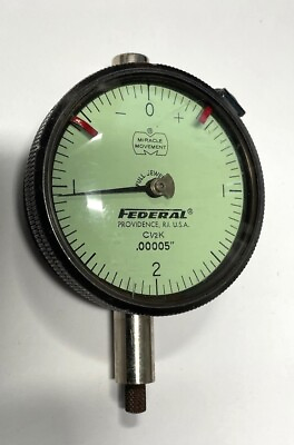 #ad Mahr Federal C1 2K Dial Indicator with Flat Back 0 .010quot; Range .00005quot;