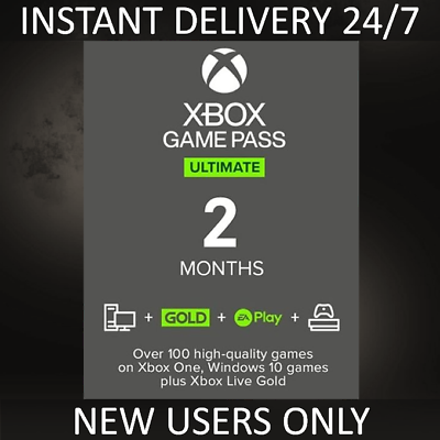 #ad 2 Months Xbox Game Pass Ultimate Live Gold Membership for USA NEW Users Only