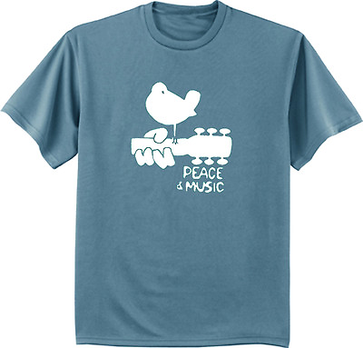 #ad Woodstock t shirt blue white peace and music festival t shirt guitar t shirt