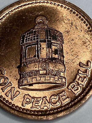 #ad RARE COIN PEACE BELL TOKEN SEARCH FOR PEACE DOVE ON REVERSE #bz1