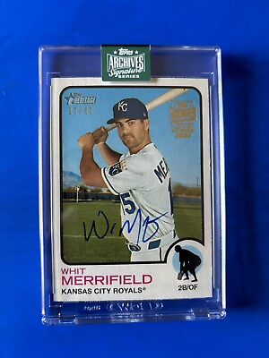 #ad Whit Merrifield Auto 2024 Topps Archives Signature Series Topps Heritage 27 41