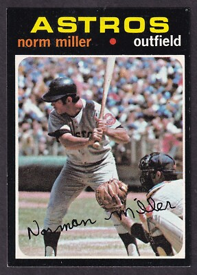 #ad 1971 TOPPS NORM MILLER CARD NO:18 NEAR MINT CONDITION