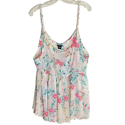 #ad Torrid Camisole Top Women#x27;s 2 US 2X Multicolor Floral Print Lightweight Pullover