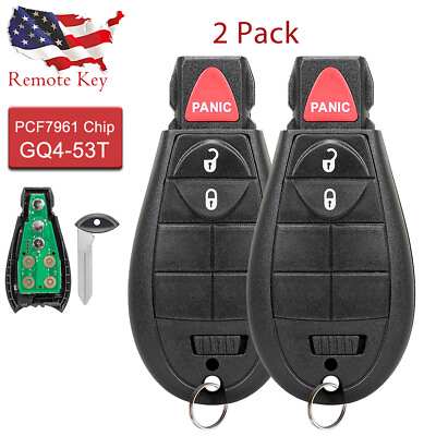 #ad #ad 2x Replacement For 13 14 15 16 17 18 Dodge Ram 1500 2500 3500 Remote Key Fob