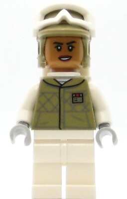 #ad LEGO Star Wars Minifigure Hoth Rebel Trooper Tan Uniform Female Genuine