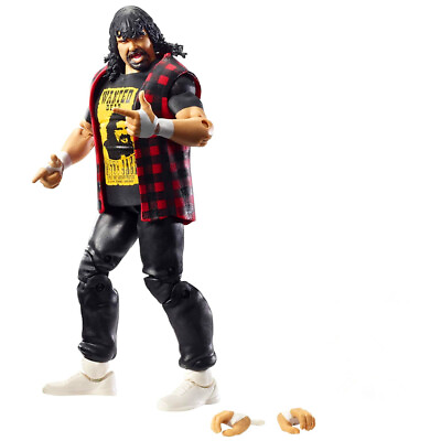 #ad WWE WM 36 Elite Mick Foley Cactus Jack Wrestling Action Figure AEW Mankind Toy