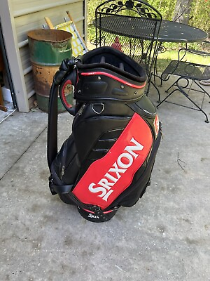 #ad Srixon Golf Bag Black Red 6 Way Divide Single Strap Golf Bag