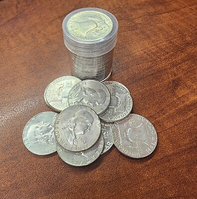 #ad Silver 1950 1963 Franklin Half Dollar 20 Coin roll Circulated 90% Silver CJ23