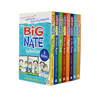 #ad Big Nate Series Children Collection 8 Books Lincoln Peirce Ages 9 14 Paperback