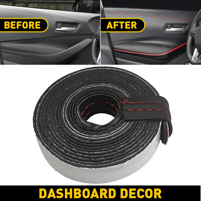 #ad 200cm PULeather Car Decor Dashboard Line Strip Sticker Moulding Accessories Trim