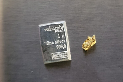 #ad 1 gram Valcambi Silver amp; Alaskan Gold Nuggets