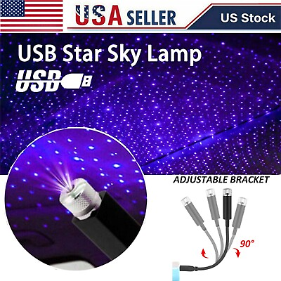 #ad #ad USB Car Interior Roof LED Star Light Atmosphere Starry Sky Night Projector Lamp