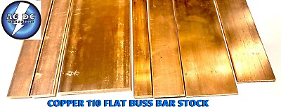 #ad #ad Copper 110 Flat BUSS Bar Stock YOU CHOOSE THE SIZE 1 8quot; 1 4quot;3 8quot; 3 16quot;
