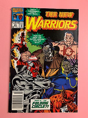 #ad The New Warriors #21 Mar 1992 Vol.1 Newsstand 5576