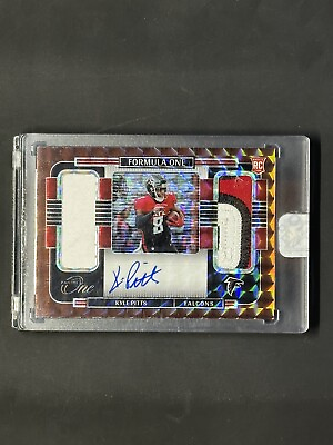 #ad Kyle Pitts 2021 Panini One Formula One Red Dual Patch RPA 25 Rookie RC Falcons