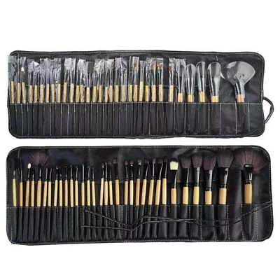 #ad 32pcs Professional Makeup Brushes Set with black bag