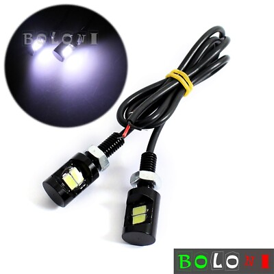 #ad 2pcs 12V White LED Car License Plate Screw Bolt Lamp Light For SUV RV UTV ATV