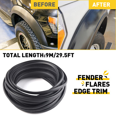 #ad 9M Edge Trim Rubber Gasket Fender Flare Rubber Seal For Car Truck Wheel Wells