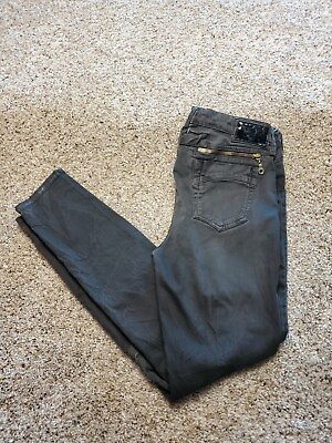 #ad Robin Jean Racer Jeans 31 Mens Gray Tapered Cargo Pockets Stretch Moto USA Made