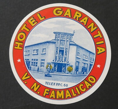 #ad Ancienne étiquette HOTEL GARANTIA V N FAMALICAO PORTUGAL