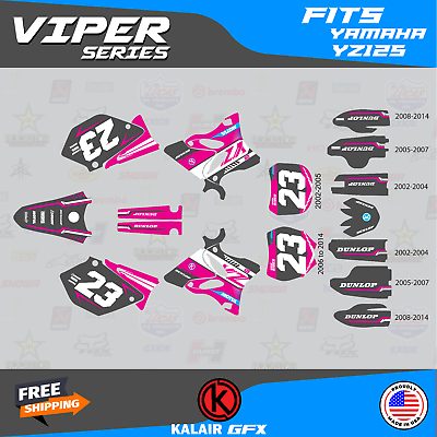 #ad Graphics Kit for Yamaha YZ125 2002 2014 YZ 125 Viper Series Pink