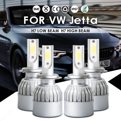 #ad For VW Volkswagen Jetta 2008 2006 CREE LED Headlight Kits Bulbs 4X H7 Hi Lo Beam