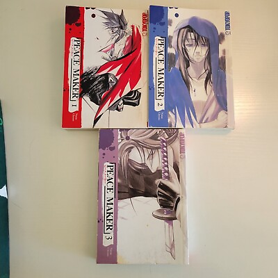 #ad Peace Maker Manga lot Vol 1 3 Kurogane English Nanae Chrono Books