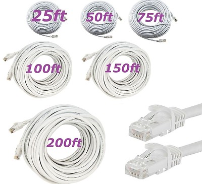 #ad Cat 6 CAT6 Patch Cord Cable 500mhz Ethernet Internet Network LAN RJ45 UTP WHITE