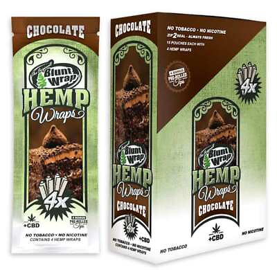 #ad The Original B Wrap Rolling Paper Chocolate Flavor 60 Wraps Tips FULL DISPLAY