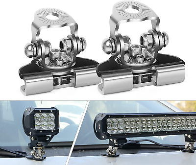 #ad LED Light Bar Mounting Bracket Nilight 2PCS Universal Adjustable Pillar Hood Le