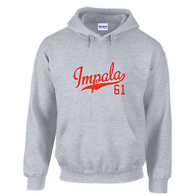 #ad Impala 61 Tail Script Hoodie Hooded 1961 Lowrider Sweatshirt All Colors