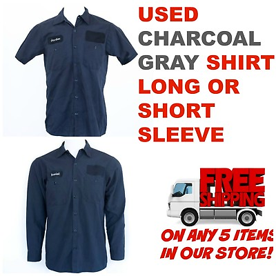 #ad Used Work Shirts Cintas Redkap Unifirst Gamp;K Gray