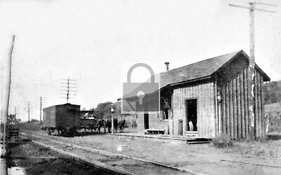 #ad Railroad Train Station Depot Glenarm Maryland MD Reprint Postcard