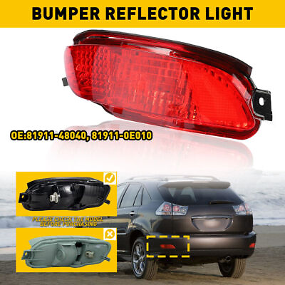 #ad Left Side Rear Marker Bumper Reflector Light Lens Red For Lexus RX350 2007 2009