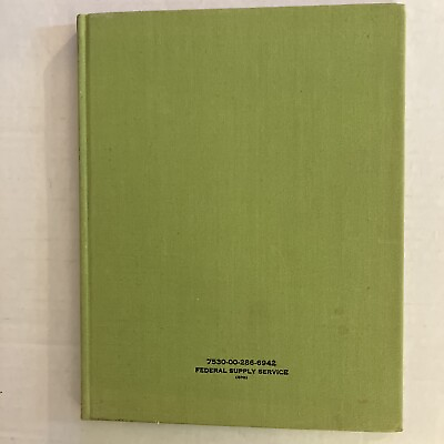 #ad Green Military Address Book Federal Supply Service Lined 7.5”x9.75” Tabbed Rare